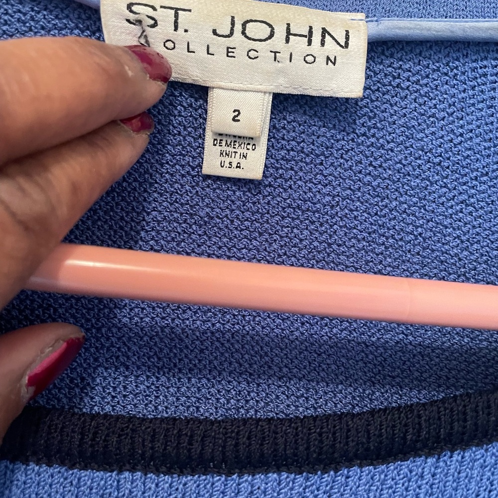 St. John Blue Knit Garment - Picture 5 of 5